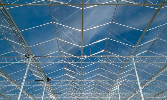 Διαφανές γυάλινο θερμοκήπιο με αλουμινένιο ψευδαργύριο